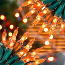 String Lights Hopolon Orange Halloween 13 pés e 50 luzes, pacote com 2