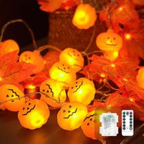 String Lights JACKYLED Halloween 30 LED Pumpkin Maple Leaf String Lights JACKYLED Halloween 30 LED Pumpkin Maple Leaf