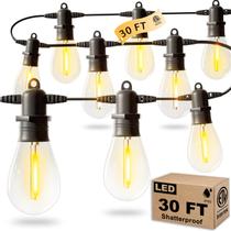 String Lights Jerritte de 9,1 m LED 2700K regulável IP65 à prova d'água