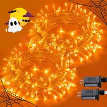 String Lights JMEXSUSS 100 LED Orange Halloween 10m, pacote com 2
