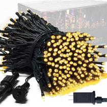 String Lights JMEXSUSS 91,5 pés 250 LED branco quente à prova d'água