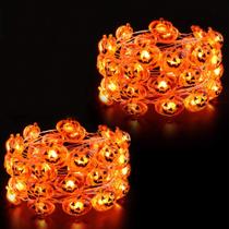 String Lights Jnaurb Halloween Pumpkin 13,5 pés 40 LED x2
