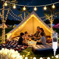 String Lights Joomer Camping 33FT 100LED recarregável