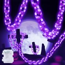 String Lights JOYIN 2,4 m, bateria roxa, LED à prova d'água String Lights JOYIN 2,4 m, bateria roxa, LED à prova d'água