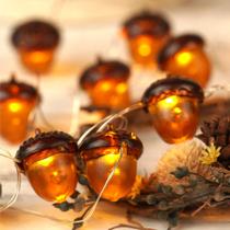 String Lights KaisNova 3D Acorn Fall Decor 10 pés e 30 LEDs