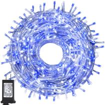 String Lights kemooie 164 pés 500 LED azul branco impermeável