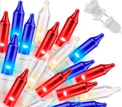 String Lights LAMPHOME 9,7 m (150 unidades), vermelho, branco, azul String Lights LAMPHOME 9,7 m (150 unidades), vermelho, branco, azul