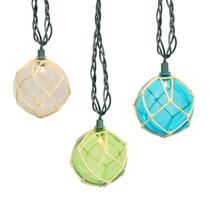 String Lights LIDORE Nautical Fishing Floats, 10 unidades, branco quente