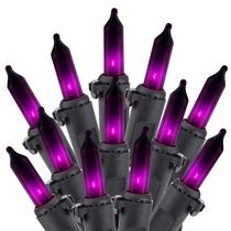 String Lights Minetom Halloween 100 roxo 7,6 m incandescente