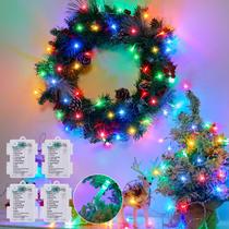 String Lights Minetom operado por bateria 4x5m 200 LED multicolorido
