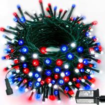 String Lights YIQU 200 LED vermelho branco azul 23m à prova d'água String Lights YIQU 200 LED vermelho branco azul 23m à prova d'água