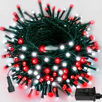 String Lights YIQU 23m 200 LED vermelho branco temporizador impermeável