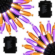 String Lights ZAIYW Laranja Roxo Halloween 46m 140 LED