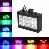 Strobo 12 Leds 12w Room Sensor Rítmico Luz RGB Automático RO-68 Strobo 12 Leds 12w Room Sensor Rítmico Luz RGB Automático RO-68