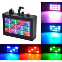 Strobo 12 Leds RGB 15W Rítmico Bivolt Automático YX043RGB Strobo 12 Leds RGB 15W Rítmico Bivolt Automático YX043RGB