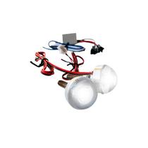 Strobo 2 Leds Branco Automotivo Redondo Com Lente Eagle Eye