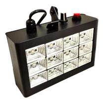 Strobo Branco Rítmico Alto Brilho Luz De Festa 12 Leds 15W Strobo Branco Rítmico Alto Brilho Luz De Festa 12 Leds 15W