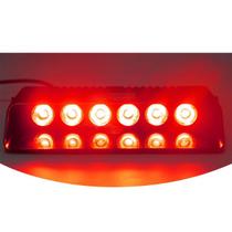 Strobo Giroflex Interno 6 Leds Vermelho Azul Para Fixa Vidro