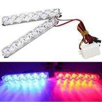 Strobo Led Ambulância Estroboscópio Vermelho Azul