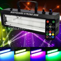Strobo Luz Colorida Rítmico Potente 80w Com Controle Remoto Iluminação Festa Balada - 1948815