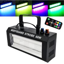 Strobo RGB Flash 60W Canhão Refletor Com Controle Remoto 16 Botões Festa DJ Bar - 1948812