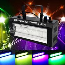 Strobo RGB Flash 60W Refletor C/ Controle Remoto 16 Botões Festa Bar Balada Discoteca - 1948812 - PDE