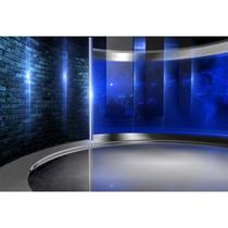 Studio Backdrop CSFOTO News Broadcasting em vinil de 3 x 2,4 m Studio Backdrop CSFOTO News Broadcasting em vinil de 3 x 2,4 m