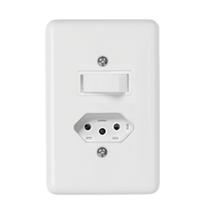 Stylusinter 1 tecla paral 1 tom fixa emb bip 2pt 610a 250v c placa 4x2 - ilumi