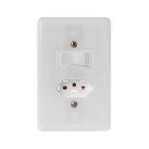 Stylusinter 1 tecla simples 1 tom fixa emb bip 2pt 620a 250v c placa 4x2 - ilumi