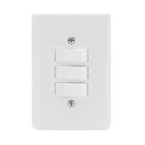 Stylusinterruptor 3 tecla simples 6a 250v c placa 4x2 - ilumi