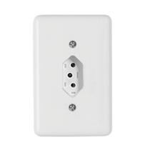 Stylustomada fixa de embutir bipolar 2pt 10a 250v c placa 4x2 - ilumi