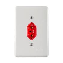 Stylustomada fixa de embutir bipolar 2pt 10a 250v vermelha c placa 4x2 - ilumi Stylustomada fixa de embutir bipolar 2pt 10a 250v vermelha c placa 4x2 - ilumi