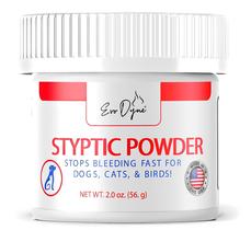 Styptic Powder Evo Dyne Fast-Action Blood Stop para animais de estimação 60 ml