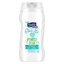 Suave Kids 3 em 1 Shampoo Condicionador Body Wash, Puramente Sensível Divertido, 12 oz