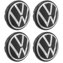 Sub Calota 55mm Vw Nivus T-cross Preto Abs (4 Pc)