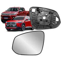 Subconjunto Lente Base Retrovisor Hilux 2016 / 2024 Pick-up Sw4 Corolla Cross 2021/24 Esquerdo