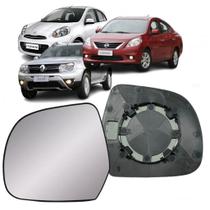 Subconjunto Lente Base Retrovisor Nissan March 11/13 Versa 2011 / 2019 Duster 16/20 Convexo