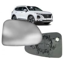 Subconjunto Lente Base Retrovisor Santa Fé 2019 Até 2022 Com Aquecimento