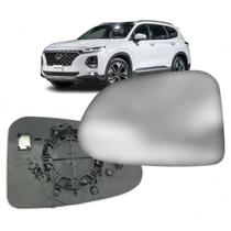 Subconjunto Lente Base Retrovisor Santa Fé 2019 Até 2022 Com Aquecimento