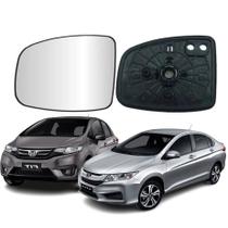 Subconjunto Lente e Base Retrovisor Honda Fit Honda City 2015/... Metagal