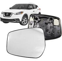 Subconjunto Lente e Base Retrovisor Nissan Kicks 2017 18 19 20 21 22 Convexo