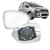 Subconjunto Lente Espelho Base Retrovisor Idea 11 12 13 14 15 16 Plana