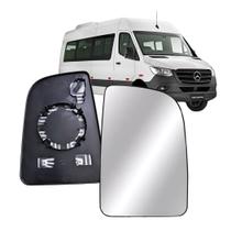 Subconjunto Lente Espelho Base Retrovisor Sprinter 2020 até 2025 Superior Com Aquecimento