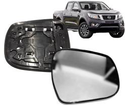 Subconjunto Lente Espelho e Base Retrovisor Nissan Frontier 2017 até 2021 Base Quadrada