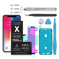 Substituição da bateria KOOAQQ 7800mAh para iPhone X A1865 A1901 A1902 A1903 Substituição da bateria KOOAQQ 7800mAh para iPhone X A1865 A1901 A1902 A1903