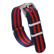 Substituição da pulseira de nylon Watchdives 20 mm multicolorida