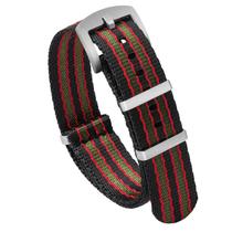 Substituição da pulseira de nylon Watchdives 20 mm multicolorida