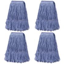 Substituição de cabeça de esfregão HiBaby Heavy Duty Blue Cotton x4 Substituição de cabeça de esfregão HiBaby Heavy Duty Blue Cotton x4