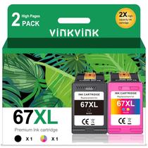 Substituição de cartuchos de tinta de impressora VINKVINK 67XL para HP 67 Substituição de cartuchos de tinta de impressora VINKVINK 67XL para HP 67