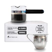 Substituição de garrafa de vidro para máquinas de café expresso de 4 xícaras